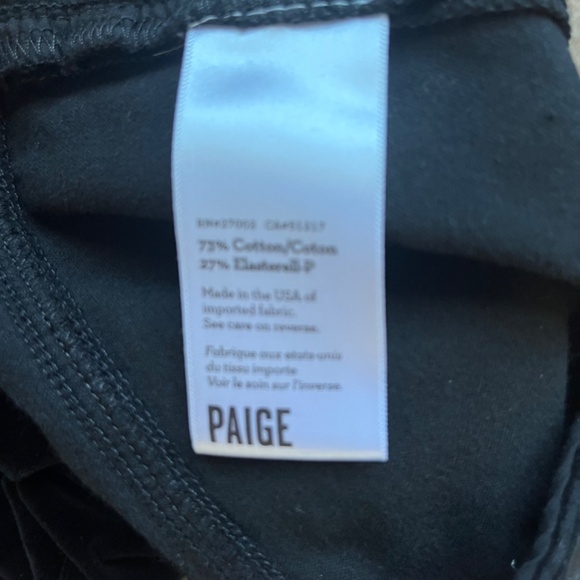 PAIGE black velvet boot cut jeans, size 27, EUC - Picture 5 of 9